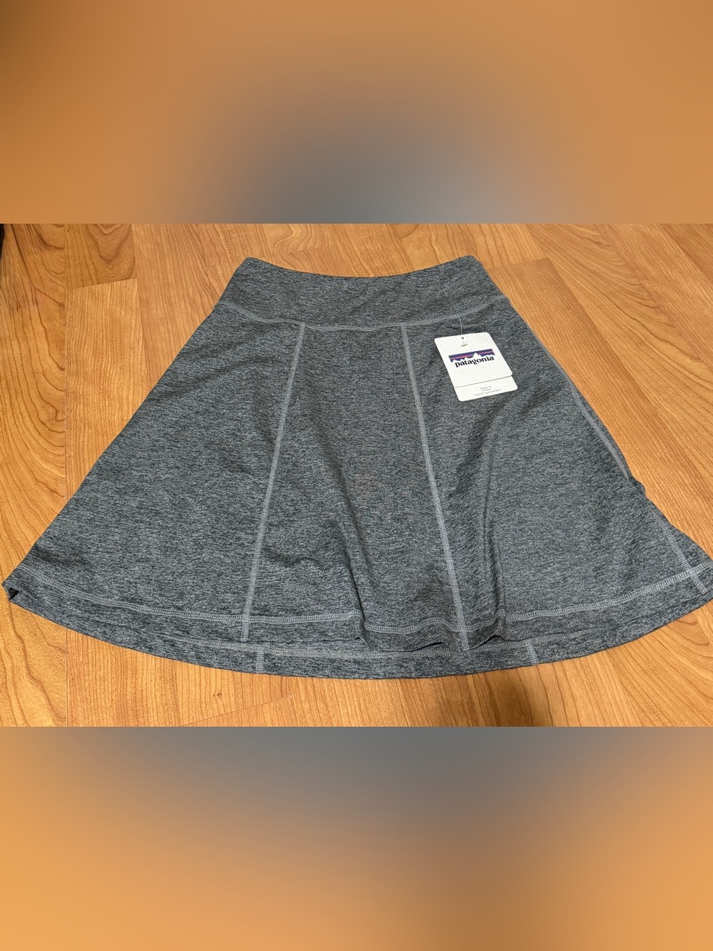 Patagonia Seabrook A-Line Knee Skirt Women's XS Heathered Gray Pull On Knit